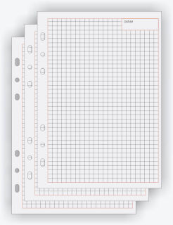 bind Ringbuch-Ergänzungsblätter kariert A5, 50 Blatt