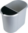 helit the double Mülltrenner 20,0 + 9,0 l silber, 1 St.