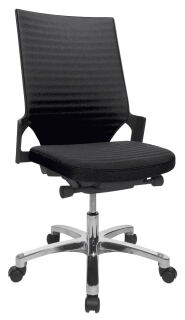 Topstar Bürostuhl Autosynchron®-2 Alu, AU2090 BI0 Stoff schwarz, Gestell alu