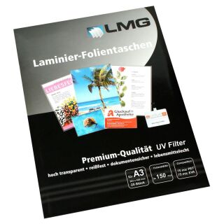 LMG Laminierfolien glänzend für A3 150 micron, 25 St.