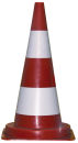 Pylon rot, weiß 75,0 cm