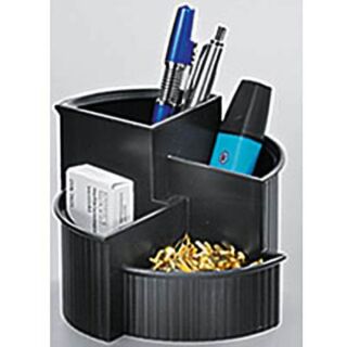 helit Stiftehalter Linear schwarz Kunststoff 4 Fächer 14,0 x 14,0 x 10,0 cm