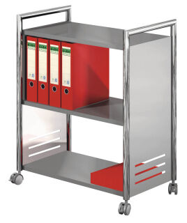 Kerkmann Bürowagen silber 3 Ebenen 70,0 x 40,0 x 84,0 cm
