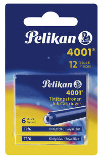 Pelikan Tintenpatronen für Füller 4001 TP/6-2B königsblau, 12 St.