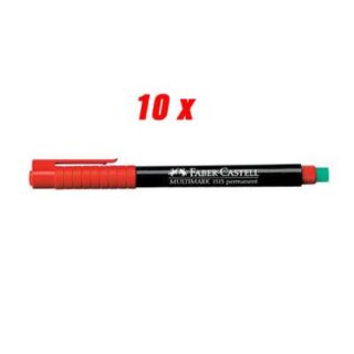 FABER-CASTELL MULTIMARK 1513 Folienstifte rot 0,6 mm permanent, 10 St.