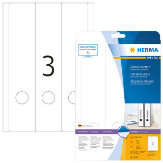 HERMA Ordneretiketten 5135 weiß, 25 Blatt