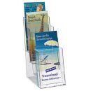helit Tischprospekthalter transparent 1/3 DIN A4 4...
