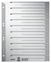 LEITZ Trennblätter 1652 DIN A4 1-0 grau, 230 g/qm,...