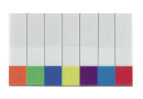7x 40 Streifen sigel transparent Haftmarker farbsortiert