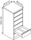 CP Acurado Karteischrank lichtgrau 6 Schubladen 55,3 x...