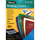 Fellowes Rückwände für Bindemappen Chromolux blau/weiß, DIN A4 250 g/qm, 100 St.