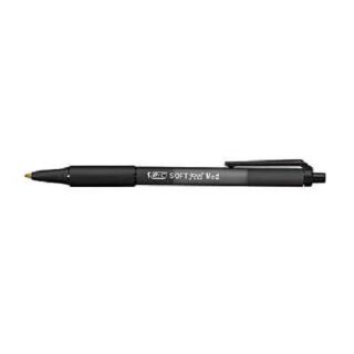 BIC Kugelschreiber SOFT Feel schwarz, Schreibfarbe: schwarz, 12 St.