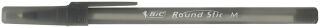 BIC Kugelschreiber Round Stic Simply schwarz/transparent, Schreibfarbe: schwarz, 60 St.
