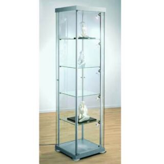 Kerkmann expoline Glasvitrine silber 4 Fachböden