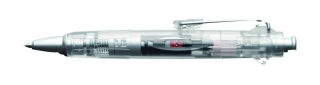 Tombow Kugelschreiber Airpress Pen transparent, Schreibfarbe: schwarz, 1 St.