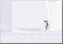 SIGEL Schreibtischunterlage Harmonie weiß/grau 30 Blatt