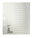 LEITZ Ordnerregister 1225 DIN A5 Vollformat blanko grau...