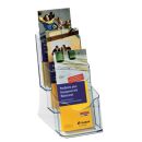 SIGEL Tischprospekthalter transparent 1/3 DIN A4 3...