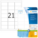 HERMA Etiketten 5029 weiß 63,5 x 38,1 mm, 25 Blatt