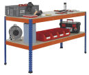 SCHULTE Werkbank blau, orange 184,1 x 123,0 x 99,0 cm