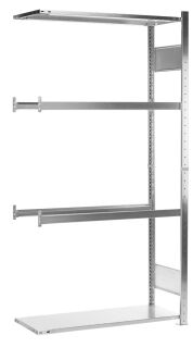 SCHULTE Anbau-Schwerlastregal 20746-4 silber 100,0 x 40,0 x 200,0 cm
