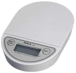 MAUL Briefwaage MAULoval weiß für max. 2,0 kg