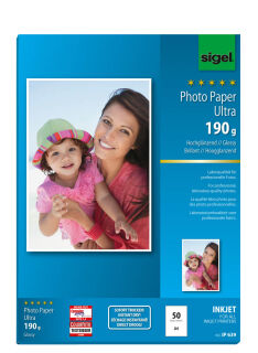 SIGEL Fotopapier IP639 DIN A4 hochglänzend 190 g/qm 50 Blatt
