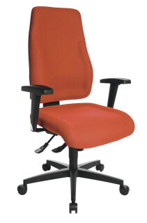 Topstar Bürostuhl Lady Sitness®, LT0B0 BC4 Stoff orange, Gestell schwarz