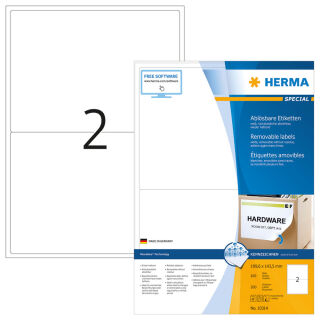 HERMA Etiketten 10314 weiß 199,6 x 143,5 mm, 100 Blatt
