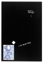 Magnetische Schreibtafel, Glastafel, 150 x 120 cm, schwarz