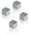 Magnet (Büro) Würfelmagnet, 10 x 10 mm, 3000 g, chrom, VPE=4 St.