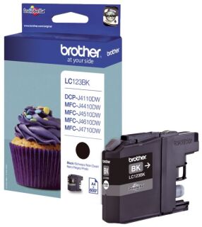 Original Brother Tintenpatrone schwarz (LC-123BK), 1 St.