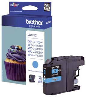 Original Brother Tintenpatrone cyan (LC-123C), 1 St.